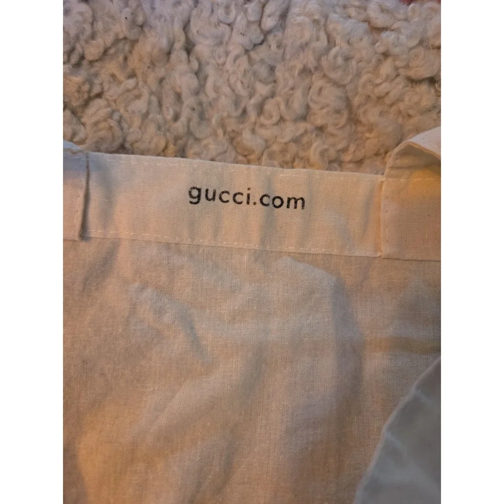 GUCCI cotton canvas shopper tote bag Dust Bag Reusable Bag logo on both sides!